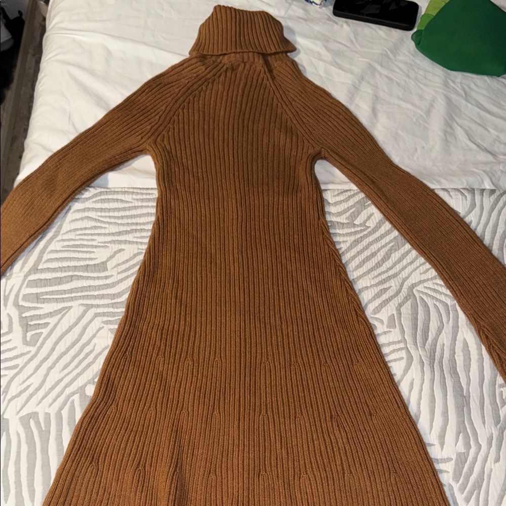 Sunday Best Warm Tan Knit Dress